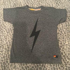 Aviator Nation Gray Lightning Bolt Tee
